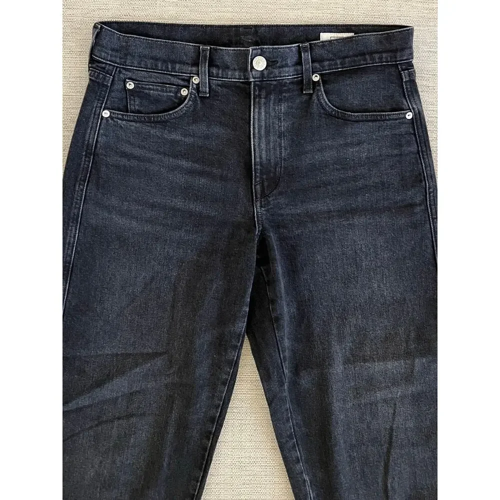 AYR The Knockout Barrel Leg Jean 29 Black Film Noir Denim Women's Jeans - Picture 7 of 8